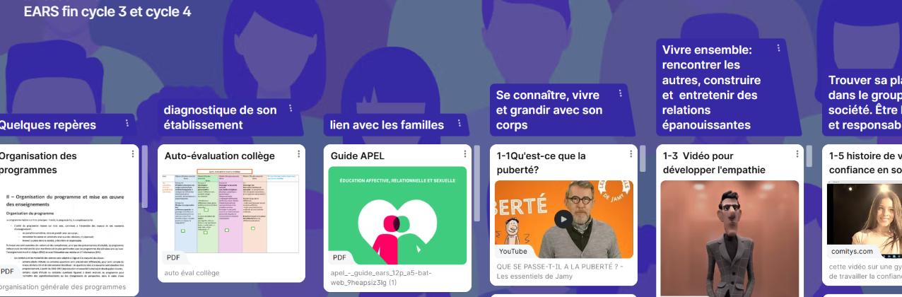 EARS collège des ressources
